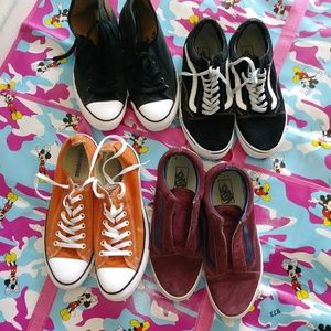 BUNDLE 4 pairs of tennis 2 Converse and 2 vans 10